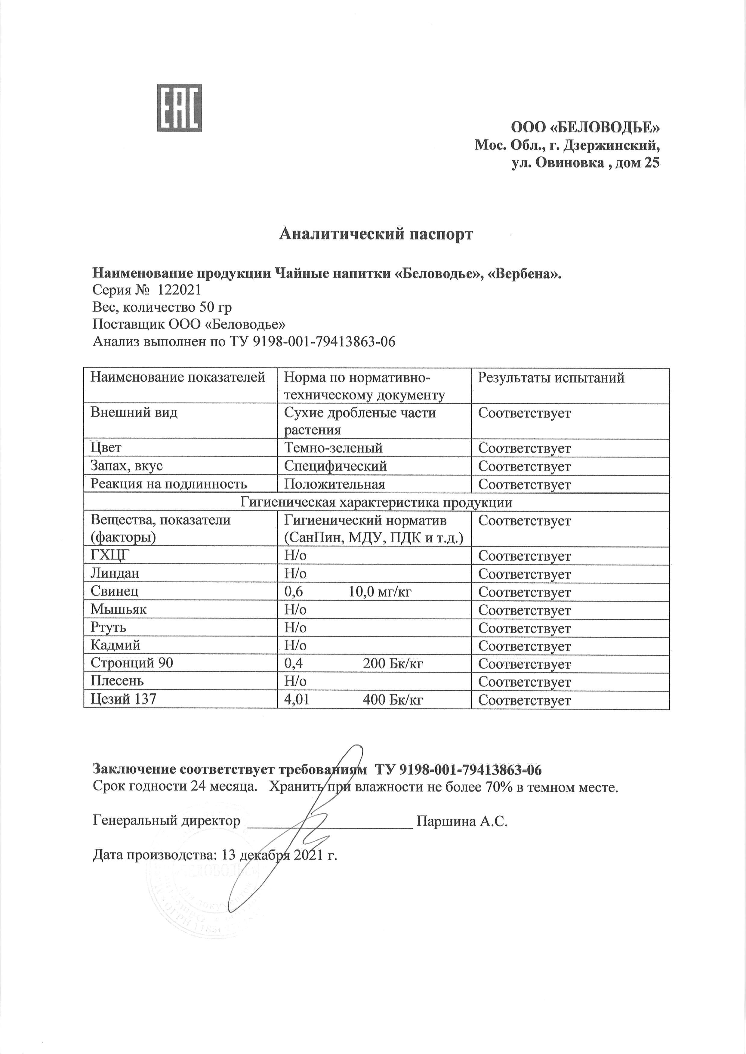 Паспорт №122021